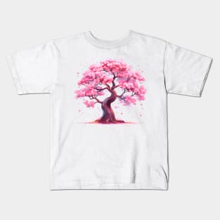 Japanese Sakura Cherry Blossom Tree Kids T-Shirt